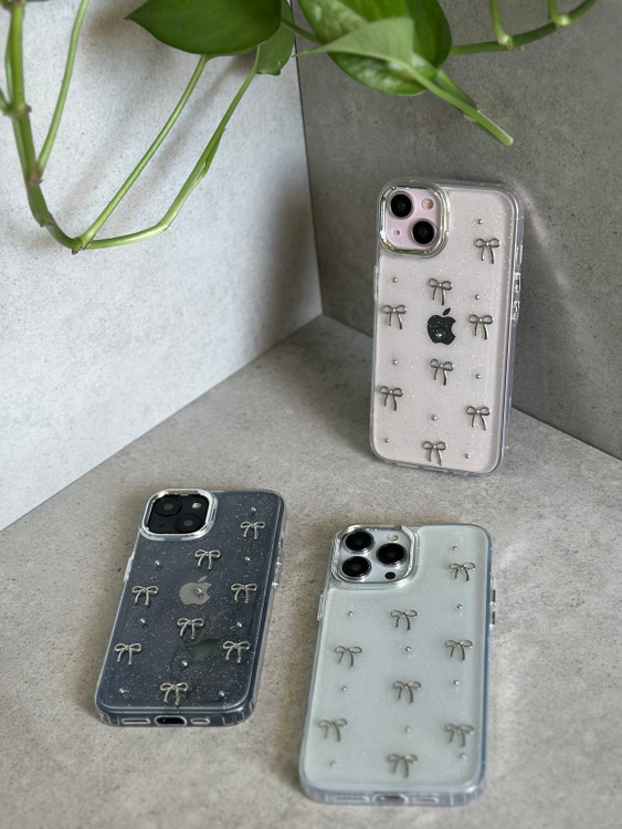 قاب آیفون پاپیونی اکلیلی سیلور، مناسب استفاده روزمره و محافظت کامل از گوشی