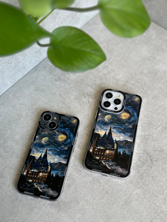 قاب آیفون با طرح شب پرستاره ونگونگ، بدنه TPU مقاوم