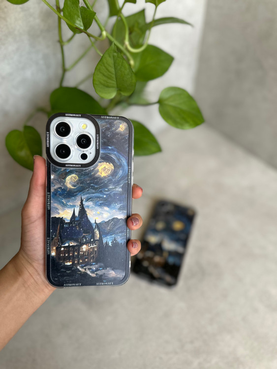 قاب آیفون با طرح شب پرستاره ونگونگ، بدنه TPU مقاوم