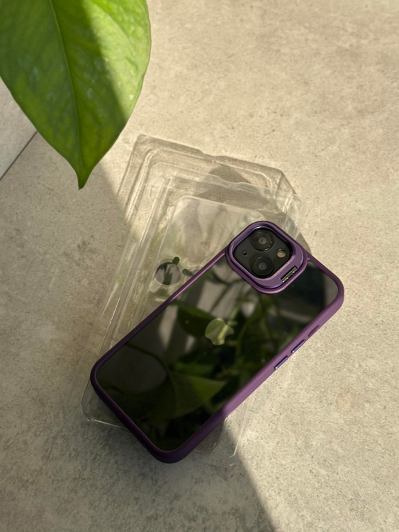 قاب گوشی آیفون استند شو متال با محافظت کامل لنز