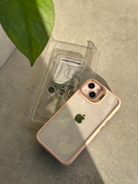 محافظ آیفون فلزی با استند شو و پوشش لنز دوربین