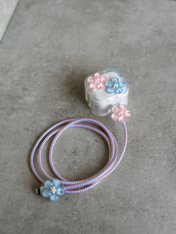 پک ۵ تکه محافظ شارژر آیفون طرح گلگلی – مناسب آداپتور سهپین ۲۰ وات