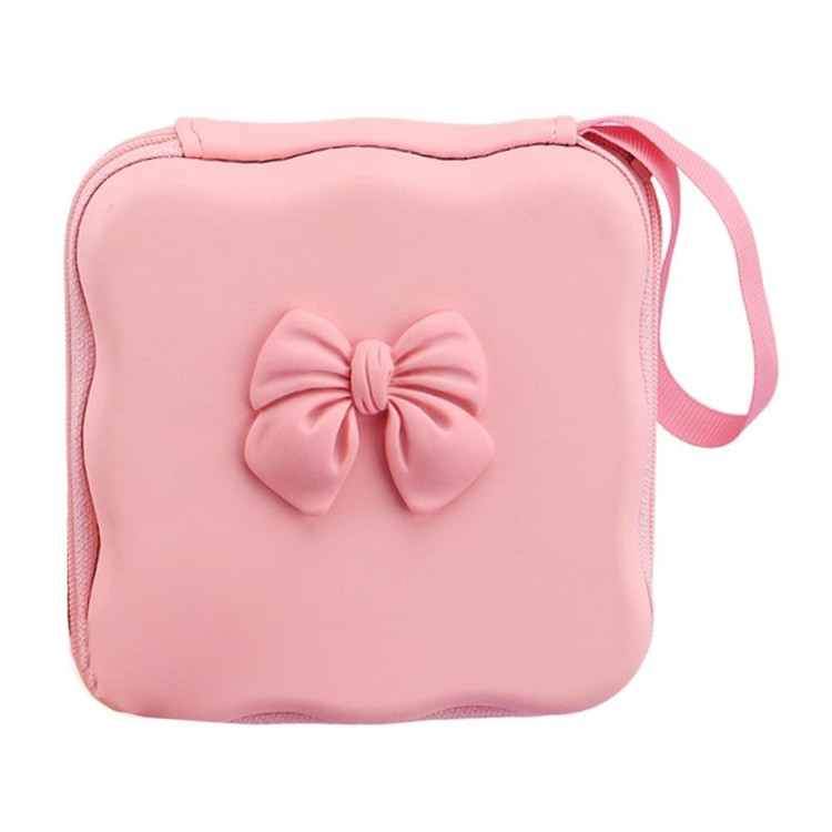 کیف نظمدهنده شارژر پاپیونی رنگ صورتی